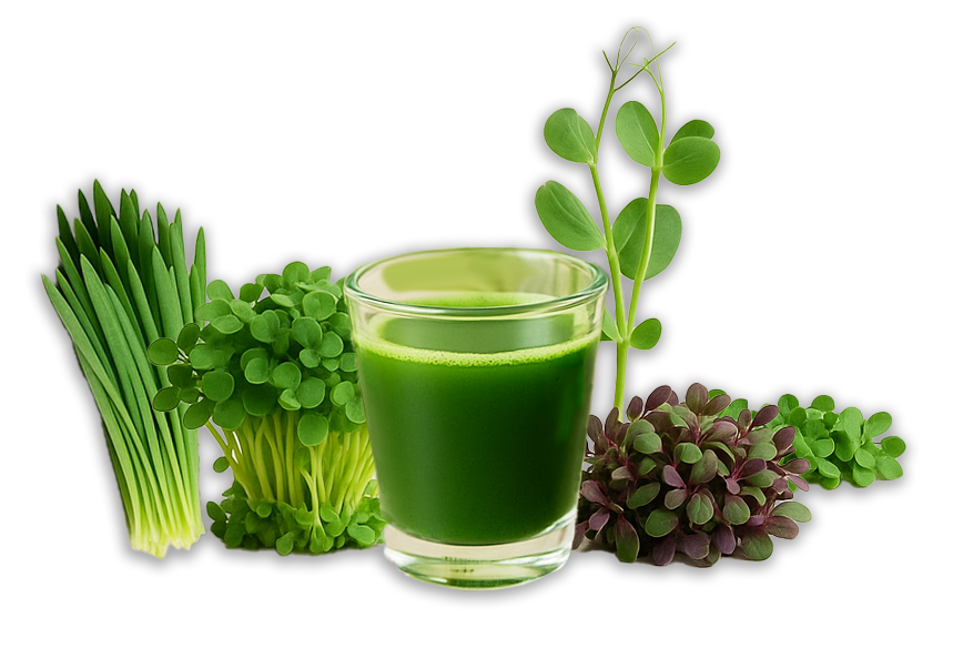 Świeży sok z mikrolistków – naturalne źródło witamin i minerałów