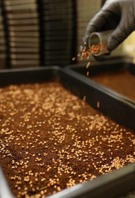 Wysiew nasion mikrolistków do tacki – początek uprawy